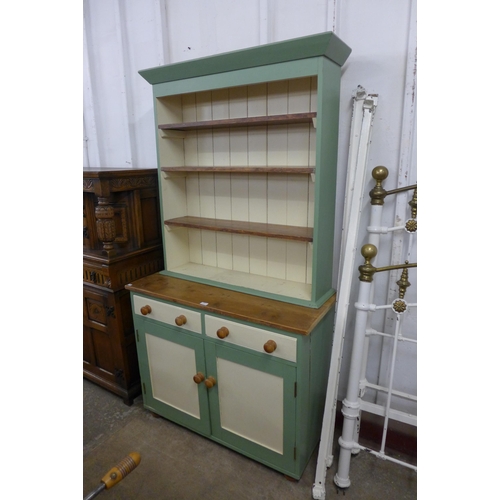 174 - A Victorian painted pine dresser