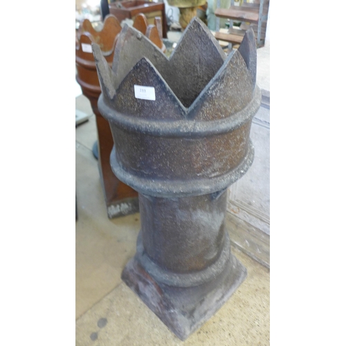 233 - A Victorian salt glazed chimney pot