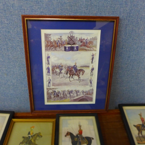 237 - Assorted small cavalry prints