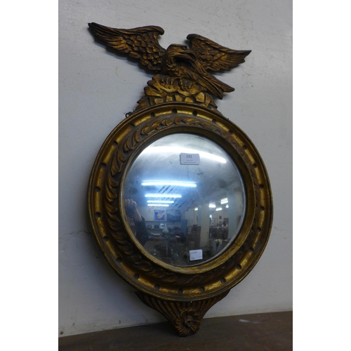 292 - A Regency style gilt framed convex mirror