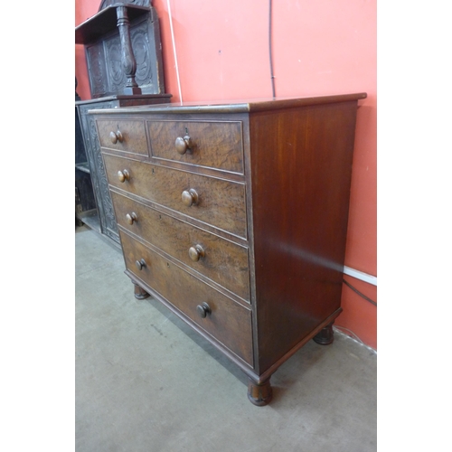 60 - A George IV plum pudding mahogany chest of drawers