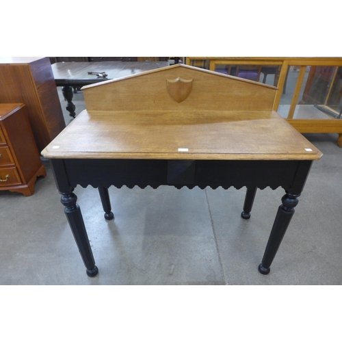 79 - A Victorian painted oak serving table