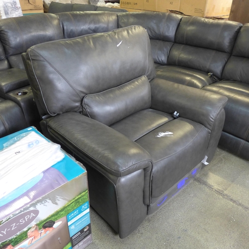 1532 - Maxwell Recliner Grey Leather, original RRP £666.66 + VAT (4172-32) *This lot is subject to VAT