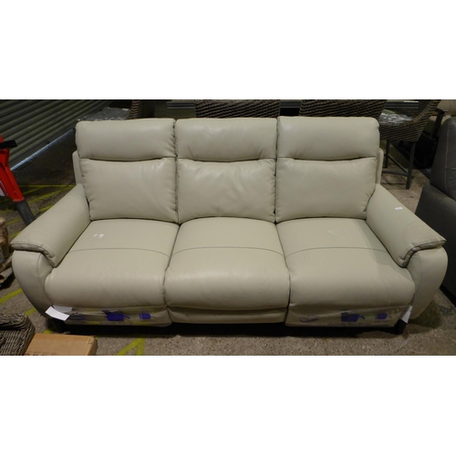 3004 - Kuka Barrett 3 Seater Light Grey Power Reclining Sofa, (Marked) original RRP £1333.33 + VAT (297-23)... 