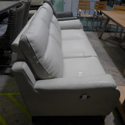 3004 - Kuka Barrett 3 Seater Light Grey Power Reclining Sofa, (Marked) original RRP £1333.33 + VAT (297-23)... 