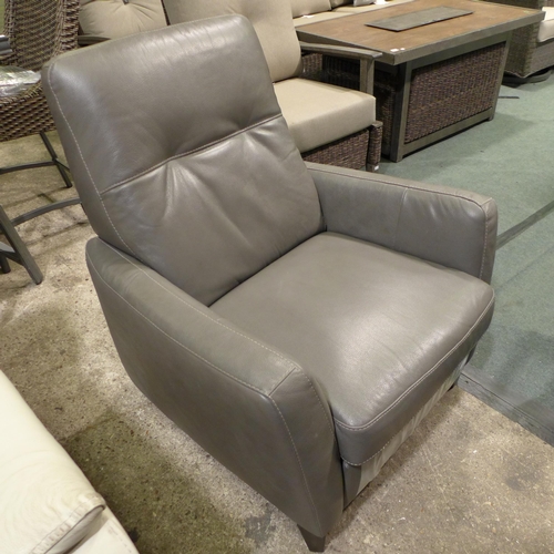 3005 - Natuzzi Leather Pushback Recliner, original RRP £624.99 + VAT (297-4) *This lot is subject to VAT