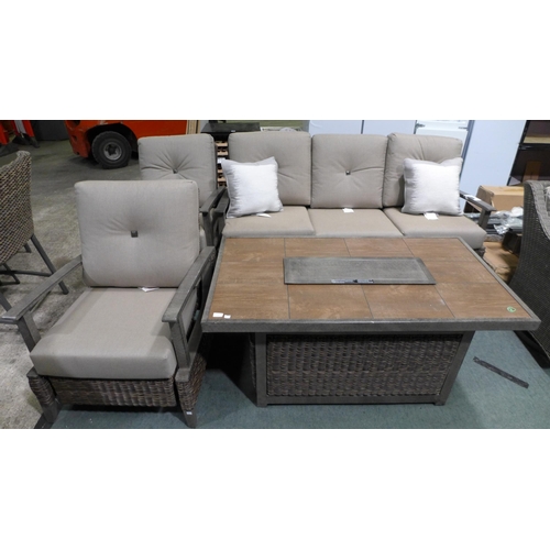 3006 - Agio Brentwood 4 Piece Fire Deep Seating Set, original RRP £2416.66 + VAT (297-12) *This lot is subj... 