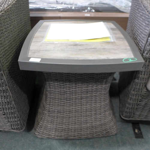 3007 - Malibu 3 Piece Ash Bistro Set - Damaged Table Top -  original RRP £624.99 + VAT (297-26) *This lot i... 