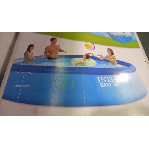 3014 - Intex 15Ft Easy Set Pool 4.57 X 1.0M, original RRP £249.99 + VAT (297-16) *This lot is subject to VA... 