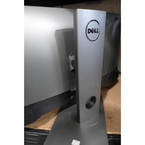 3064 - Three Dell Flat Panel Computer Monitors on Adjustable Swivel Stands - damaged - (model numbers: P271... 