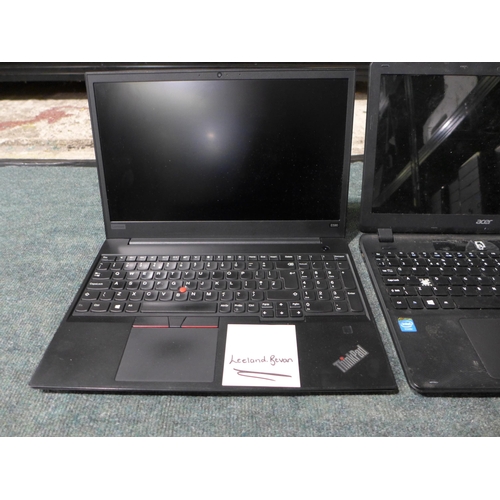 3075 - 4 Laptops - 3 Lenovo Think Pads & Acer Aspire - (No HDD's) - (Models E550/E590 & E15) - (Model: MS23... 