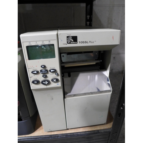 3082 - 3 Zebra label printers (Models: 105SL & ZM400) * this lot is subject to VAT