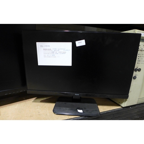 3083 - 2 iiyama computer monitors with stands - 22