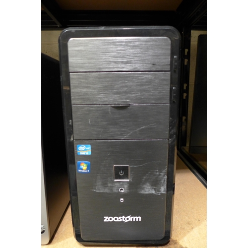 3084 - 3 Computer towers - 2 Zoostorm & 1 HP Prodesk * this lot is subject to VAT