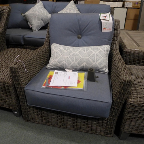 3097 - Sunvilla Malibu 6 piece Denim deep Seating Set - (One Chair Missing Feet) -  original RRP £2333.33 +... 