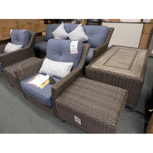 3097 - Sunvilla Malibu 6 piece Denim deep Seating Set - (One Chair Missing Feet) -  original RRP £2333.33 +... 