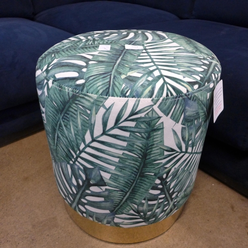 1314 - A palm leaf upholstered stool