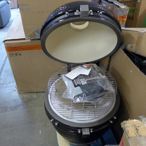 1548 - 24  Kamado Grill Black Inc Cover, original RRP £666.66 + VAT (4173-2) *This lot is subject to VAT