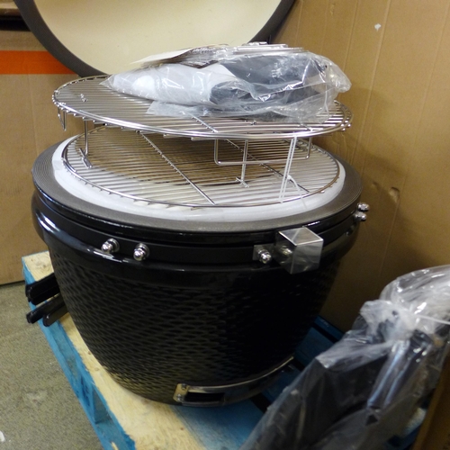 1548 - 24  Kamado Grill Black Inc Cover, original RRP £666.66 + VAT (4173-2) *This lot is subject to VAT