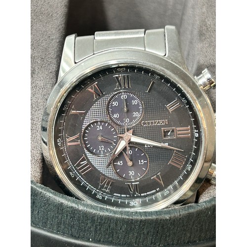 2106 - A Citizen M Eco Drive dress chrono wristwatch * this lot is subject to VAT