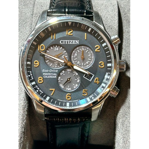 2116 - A Citizen Eco Drive M teal wristwatch with black strap * this lot is subject to VAT