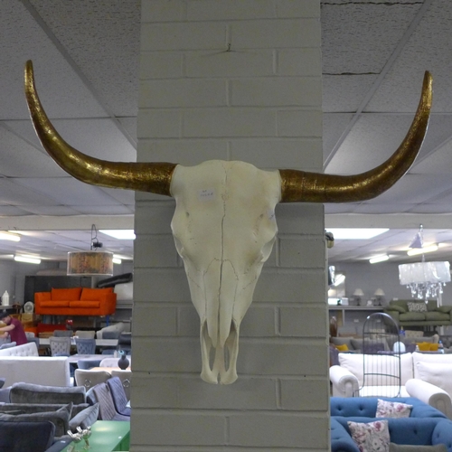 1426A - A decorative wall hanging Bison skull