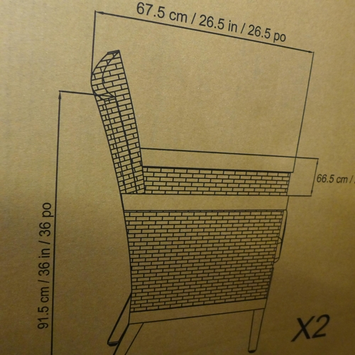 1488 - Set of eight Sunvilla Palafox cushioned outdoor dining chairs (4173-38) *This lot is subject to VAT