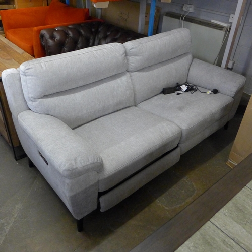 1490 - Grace Silver Fabric large 2 seater Recliner, original RRP £874.99 + VAT (4173-20) *This lot is subje... 