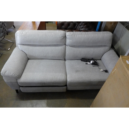 1490 - Grace Silver Fabric large 2 seater Recliner, original RRP £874.99 + VAT (4173-20) *This lot is subje... 