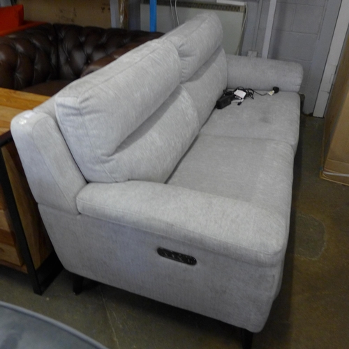 1490 - Grace Silver Fabric large 2 seater Recliner, original RRP £874.99 + VAT (4173-20) *This lot is subje... 