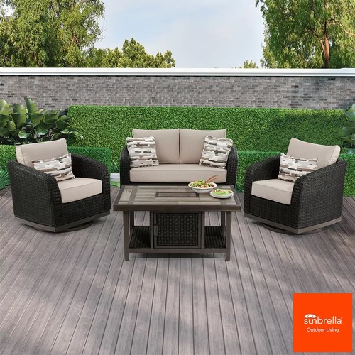 3016 - Agio Cameron 4 Piece Woven Deep Seating Set, original RRP £1583.33 + VAT (297-7) *This lot is subjec... 