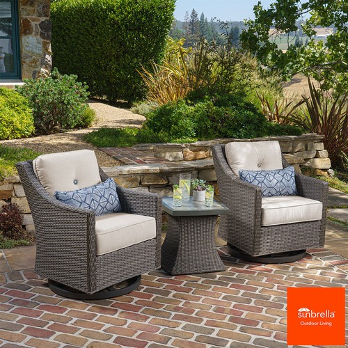 3007 - Malibu 3 Piece Ash Bistro Set - Damaged Table Top -  original RRP £624.99 + VAT (297-26) *This lot i... 