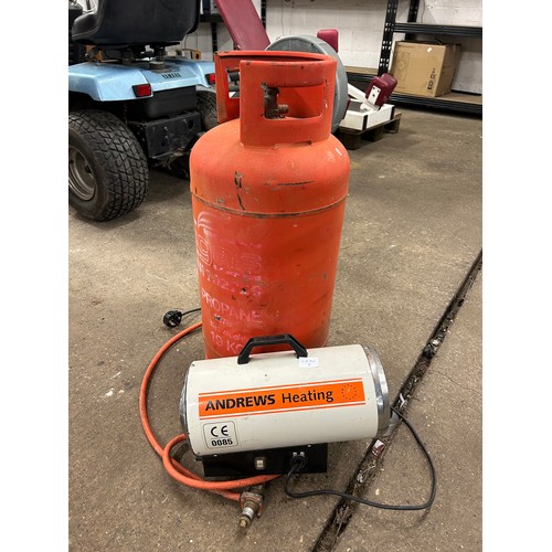 2024 - A propane heater with gas bottle