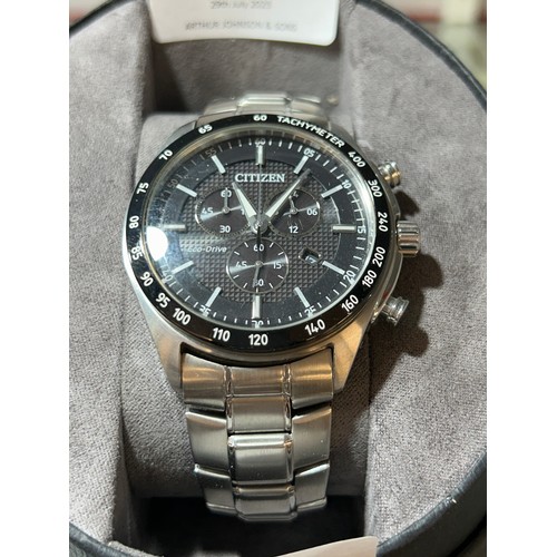 2112 - A gentleman's Citizen Eco-Drive chronograph wristwatch with bracelet strap * this lot is subject to ... 