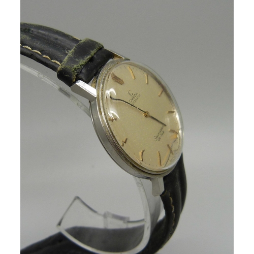 1038 - A gentleman's Omega De Ville Seamaster wristwatch, second hand loose