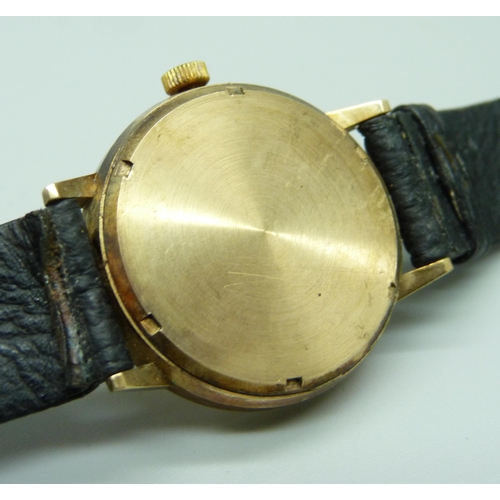 1123 - A gentleman's 9ct gold cased Verity automatic wristwatch