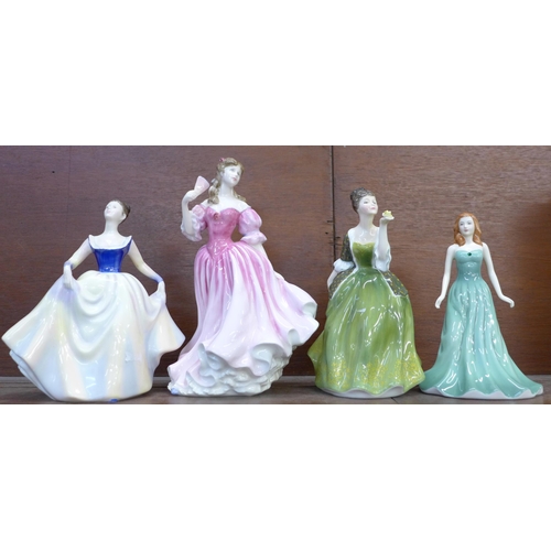 603 - Four Royal Doulton ladies; Fleur, Lisa, Lauren and Emerald