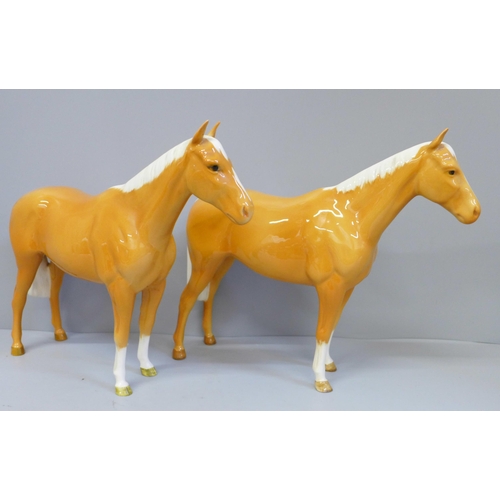 608 - Two Beswick horses