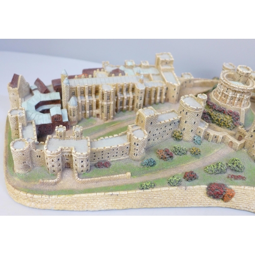 651 - A Danbury Mint model of Windsor Castle, 44cm wide