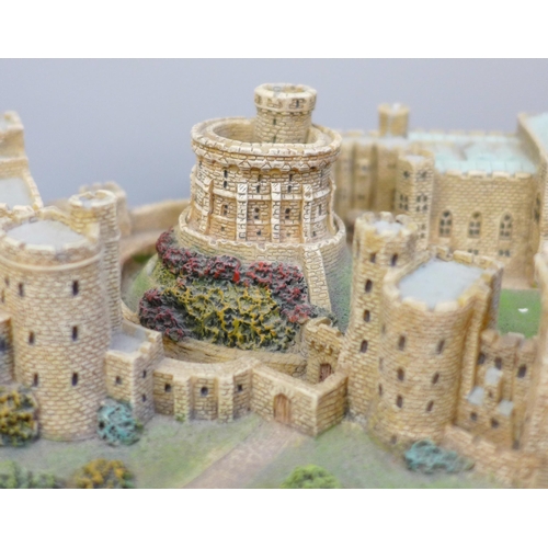 651 - A Danbury Mint model of Windsor Castle, 44cm wide