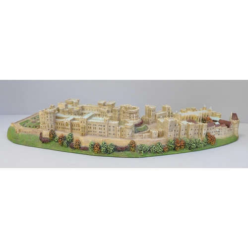 651 - A Danbury Mint model of Windsor Castle, 44cm wide