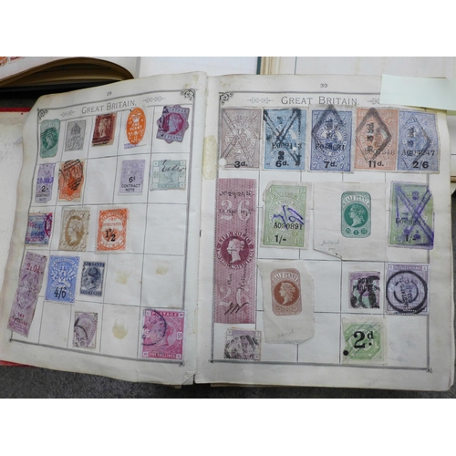 654 - World stamps in five albums