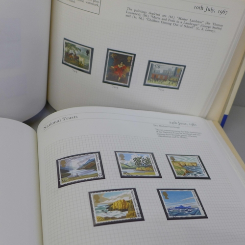 687 - Stamps; extensive GB fine used collection in pair of SG special stamp albums covering the period 192... 