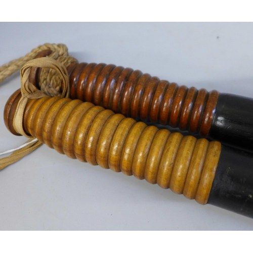 688 - Two Victorian Police truncheons