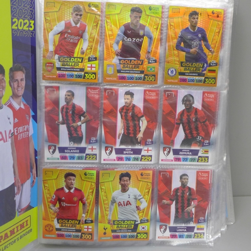 696 - A Premier League Panini football cards in binder, almost complete