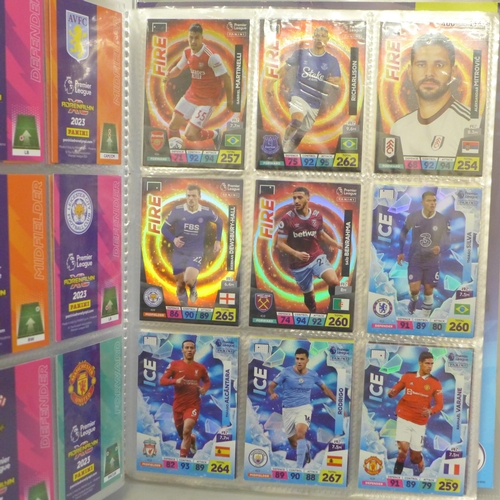 696 - A Premier League Panini football cards in binder, almost complete