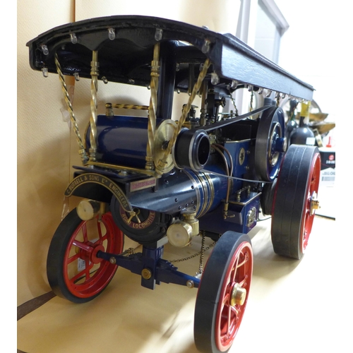 700 - A 1/10th scale live steam model of a Burrell Showman's Traction Engine, by Markie Models, 1999, ARJ1... 