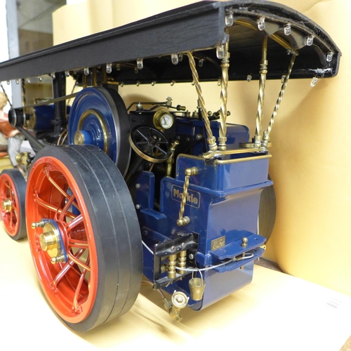 700 - A 1/10th scale live steam model of a Burrell Showman's Traction Engine, by Markie Models, 1999, ARJ1... 