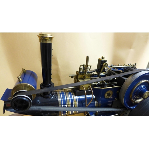 700 - A 1/10th scale live steam model of a Burrell Showman's Traction Engine, by Markie Models, 1999, ARJ1... 