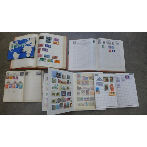 737 - A collection of stamps in albums